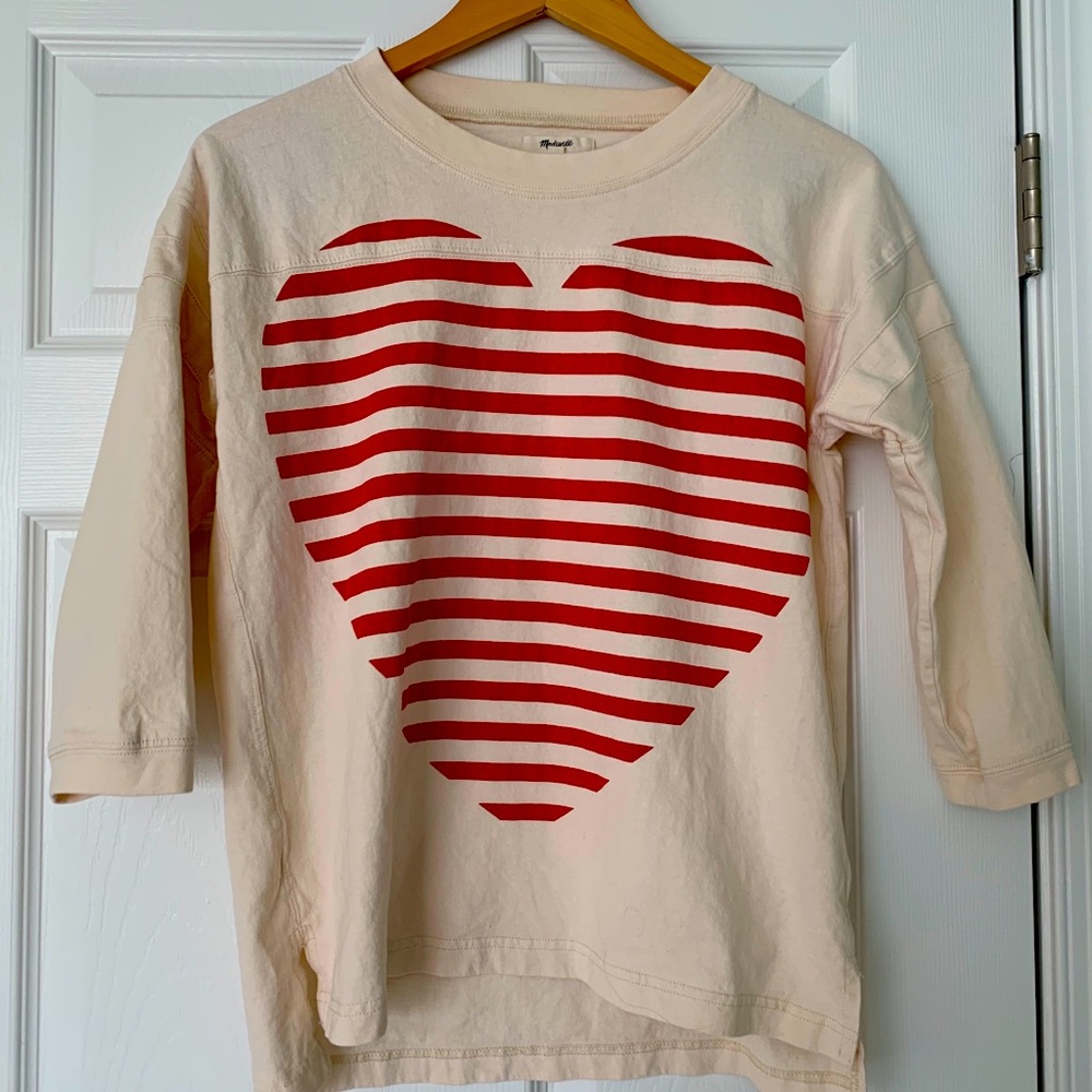 Madewell Striped Heart Tee